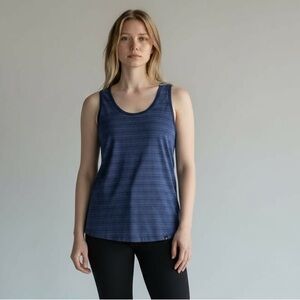 Prana Women’s Blue Striped Athletic Tank Top Size Small Yoga Activewear